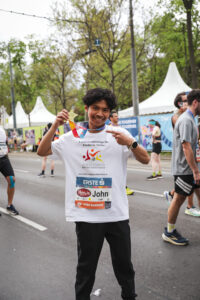 Photo of the young man running