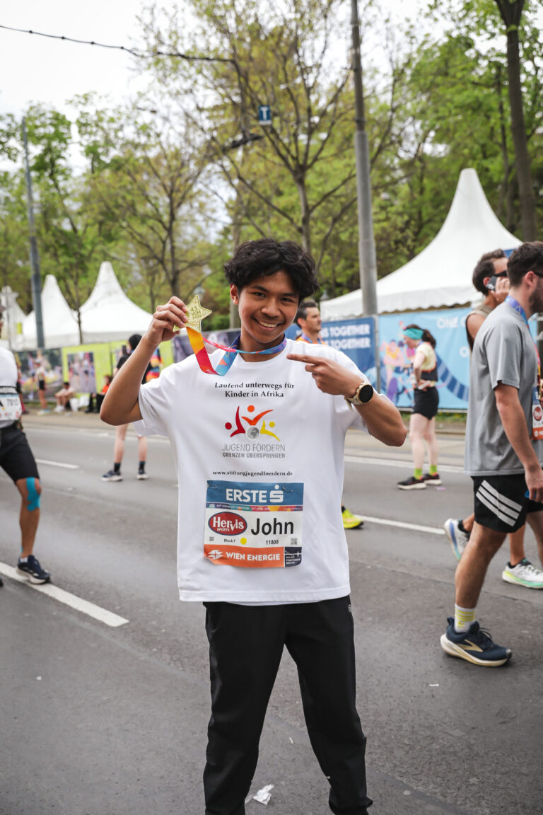 Photo of the young man running